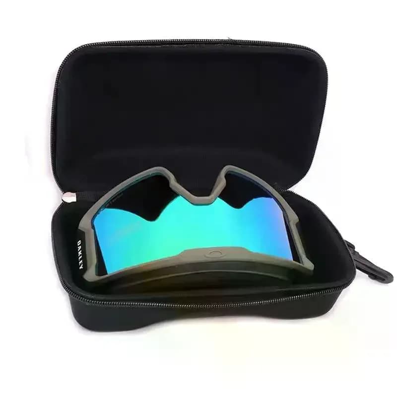 Custodia per occhiali da snowboard in EVA da 1 pezzo, supporto portatile per occhiali da sci, custodia protettiva con moschettone