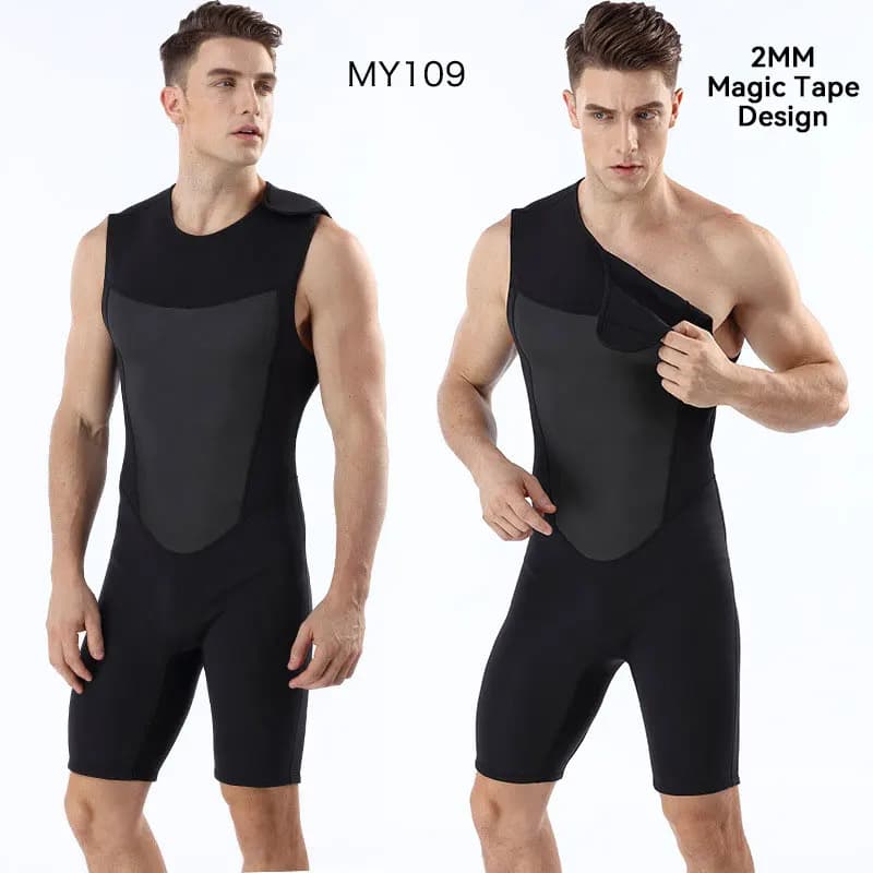 Men's 2mm Hot Diver Mute, Full Vest, Shorts, Swimwear, Cold Resistant, Surfing, Swimming, Snorkeling, Swimwear
