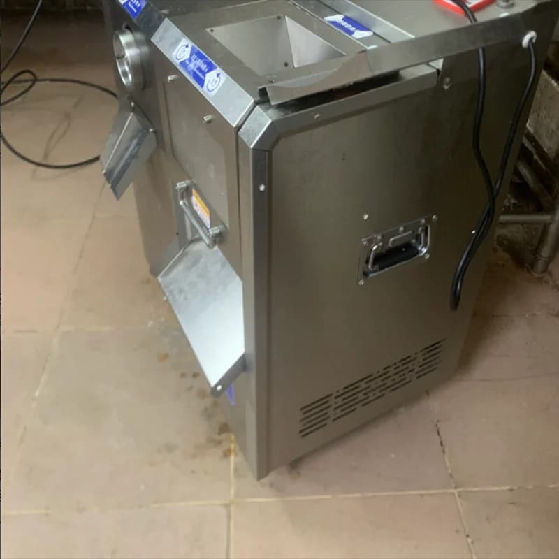 Potente Tritacarne Elettrico a Doppia Cinghia con Pulegge Rotanti 220V e Affettatrice, Facile da Pulire