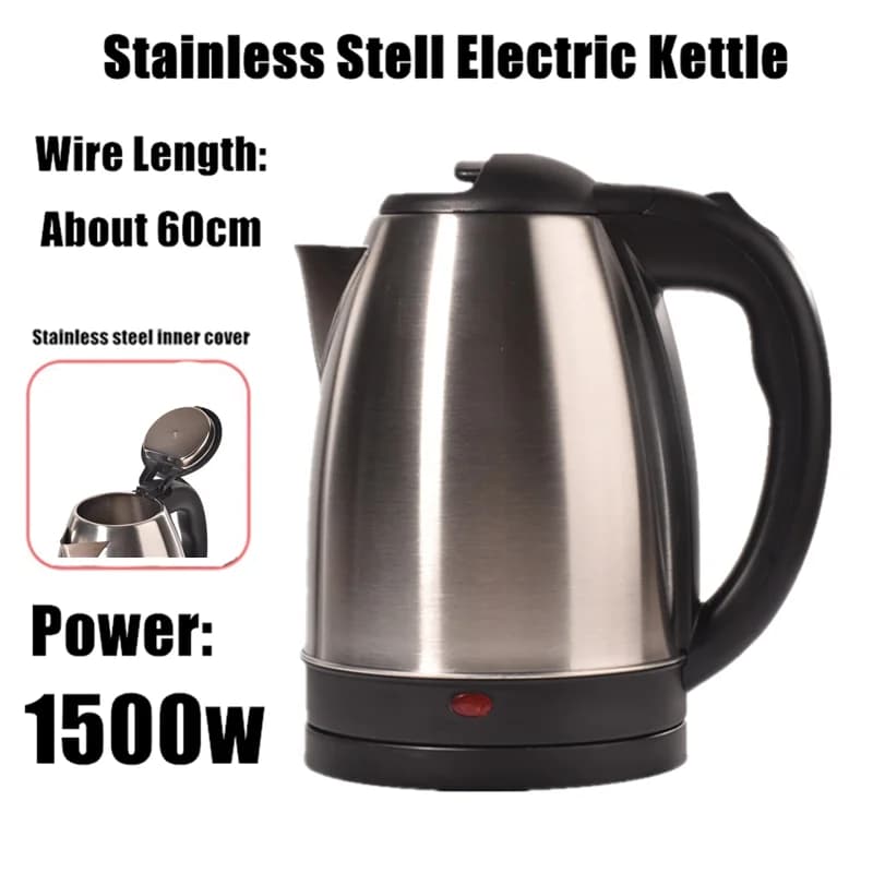 Stainless Steel Electric Kettle Desion Separation Base Durable Rust Resistant Quick Heating Kettle For Home Office During Travel