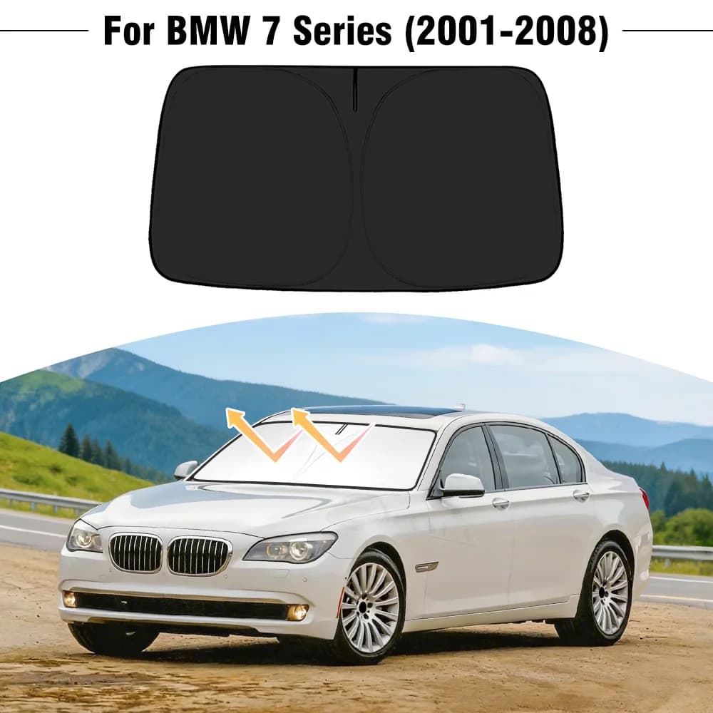 Parasole per Parabrezza BMW Serie 7 2001-2005 2006 2007 2008, Copertura per Finestrino Anteriore, Protezione UV, Accessori Auto