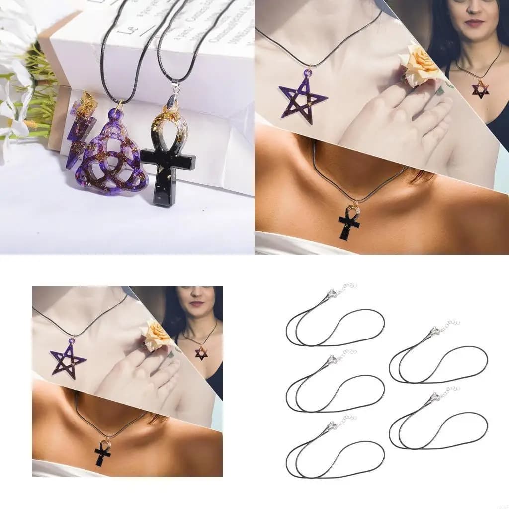 Stampo per portachiavi con collana epossidica, stampo per ciondolo in resina, adatto per l'artigianato fai da te
