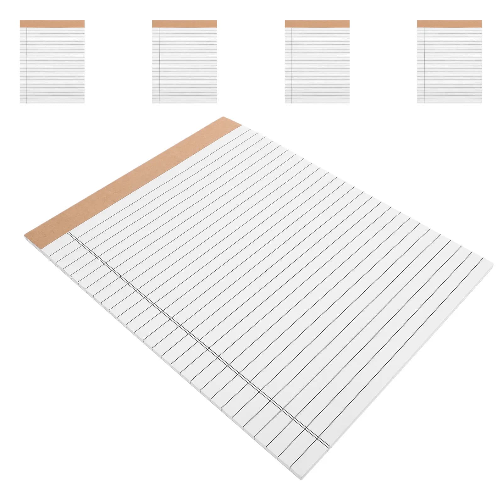 5 blocchi per appunti legali, carta spessa, pagine perforate, quaderno a righe bianche, blocchi per appunti da ufficio, fogli per pianificazione riunioni, cancelleria