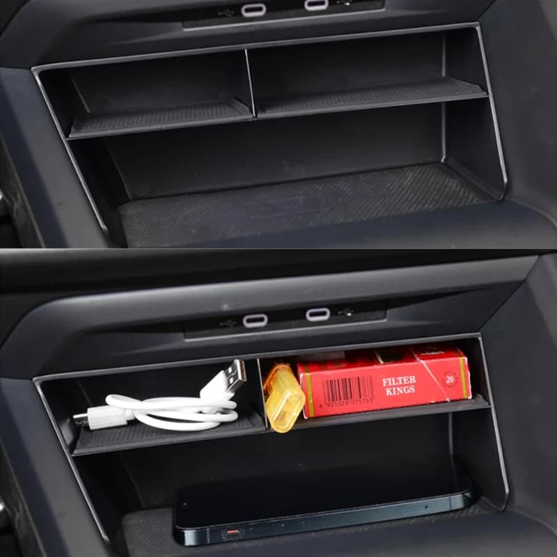 LHD Storage Box Interior Accessories Custom Dashboard Decoration Car Center Console Organizer for VW Golf 8 MK8 2020-2023
