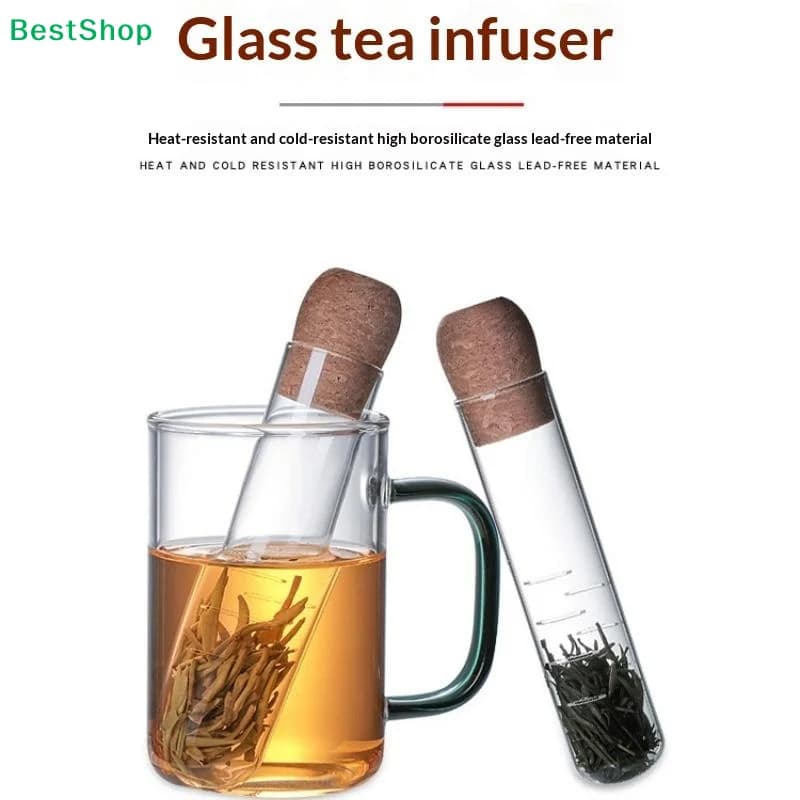 〔Z〕Tea Infuser Glass Pipe Tea Filter Sieve Creative Tea Maker For Spice Herb Tea Brewing Teaware Tools Accessories