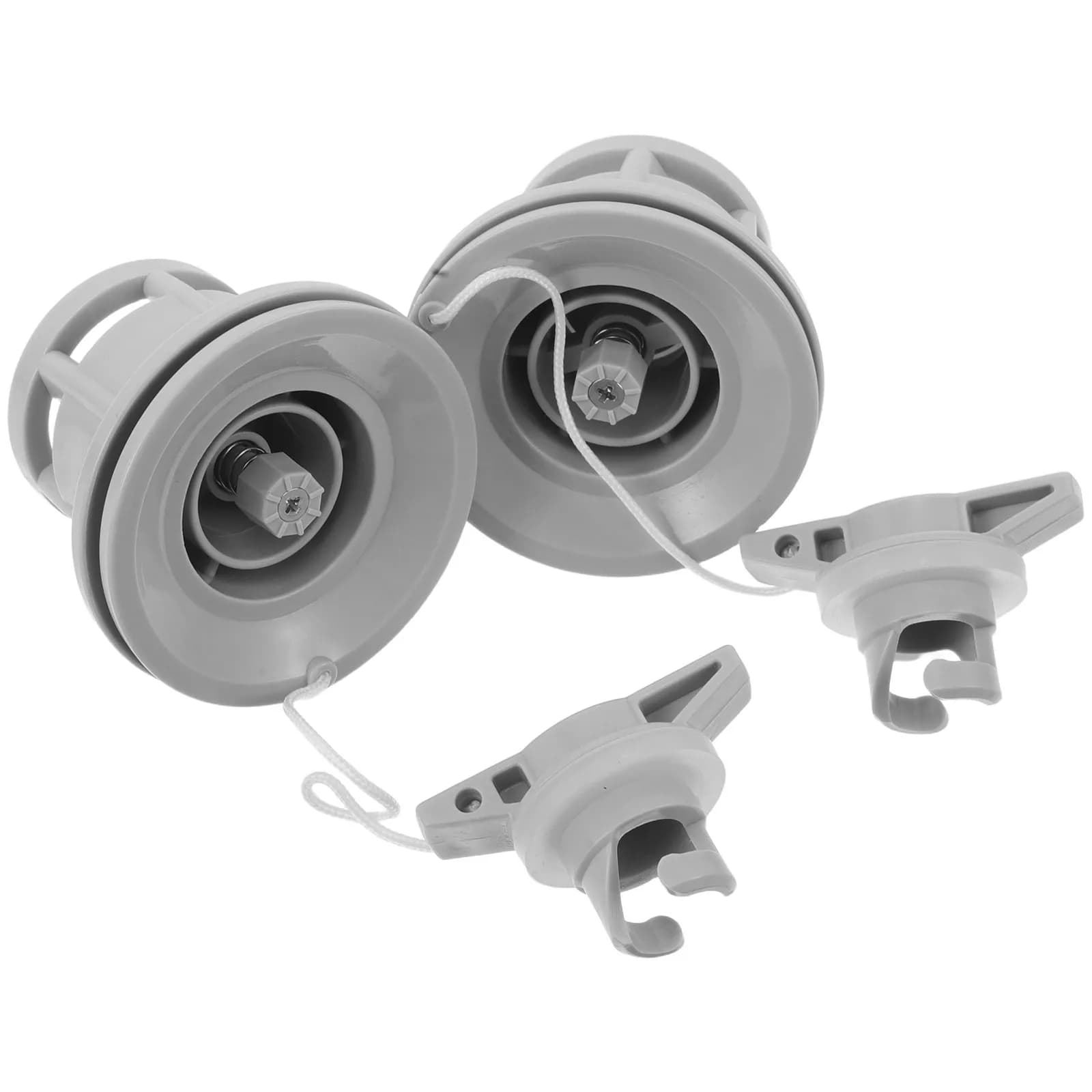 2 Set Tappi Valvola Aria Gonfiabili per Kayak, Doppia Guarnizione in PVC a Sei Fori per Paddle Board, Canoa, Zattera, Dinghy, Accessori Barca - Installazione Rapida