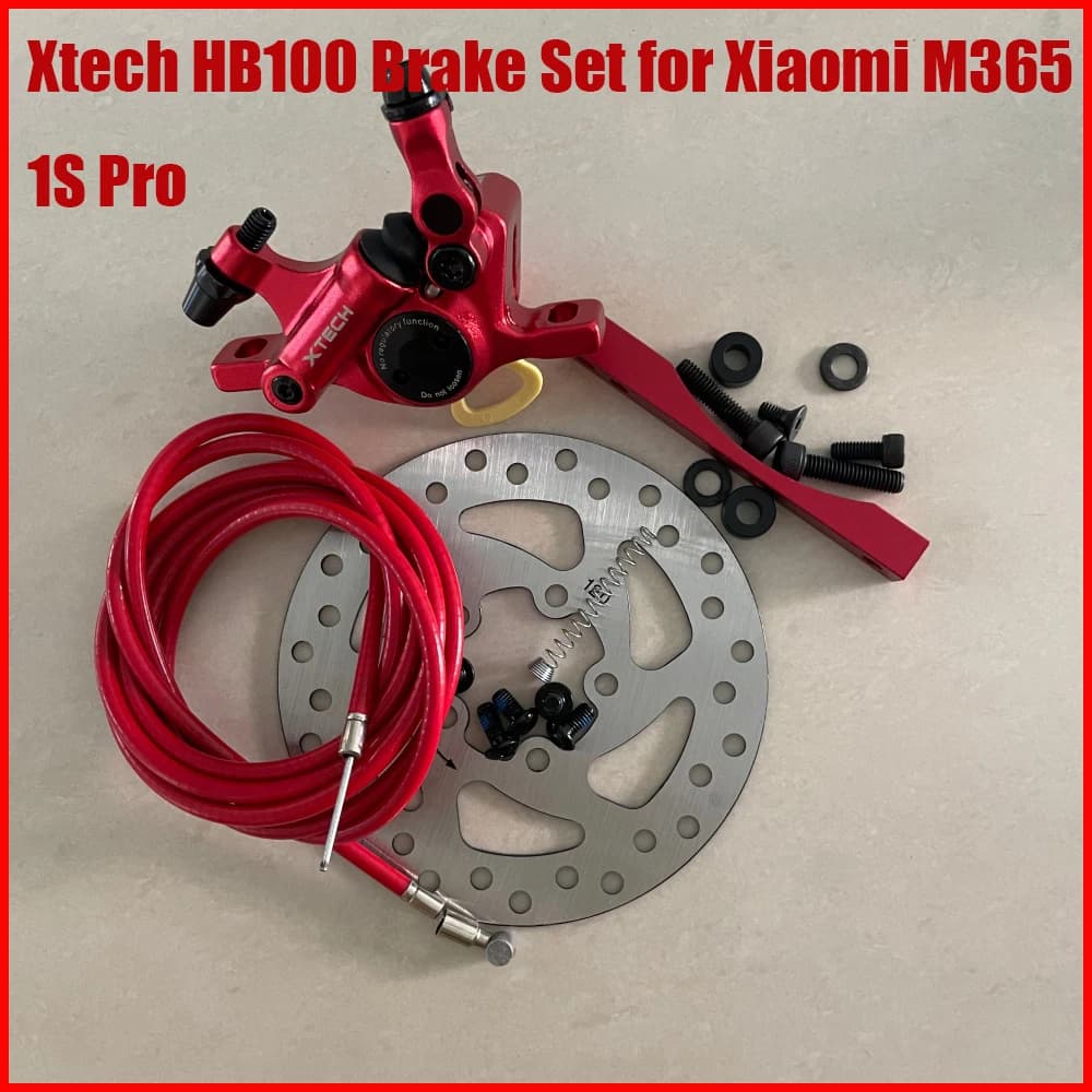 Xtech Hydraulic 120mm Brake Disc Set For Xiaomi M365 Pro/2 1S Electric Scooter Brake Cable Line Spring Piston Adapter Kit Parts
