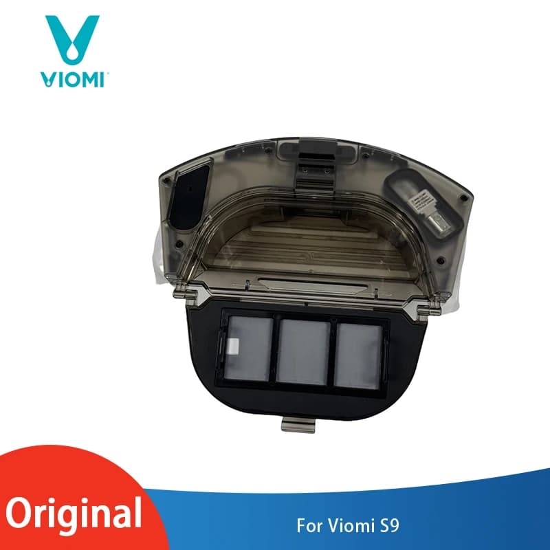 Scatola per la polvere del serbatoio dell'acqua originale 2 in 1 con accessori per filtri Hepa per pezzi di ricambio per aspirapolvere robot Viomi S9