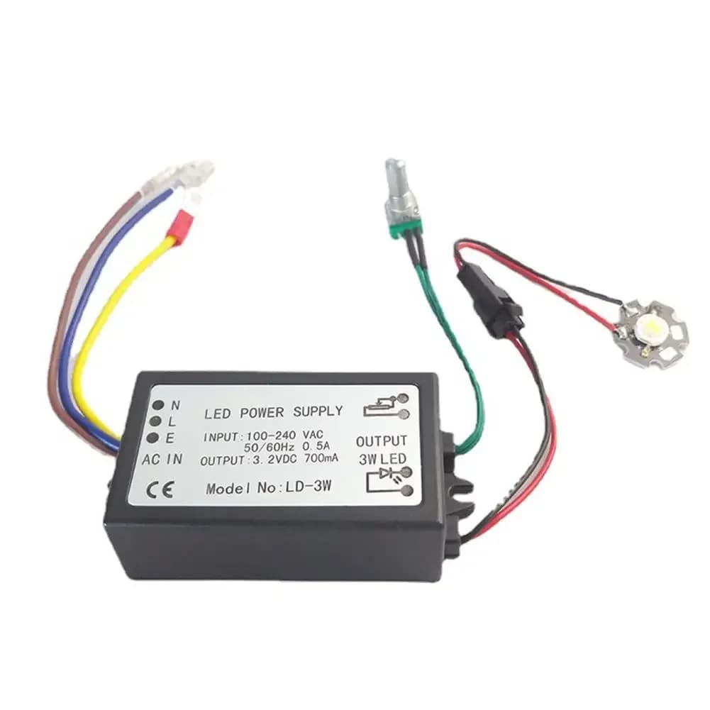 Alimentatore per microscopio con lampadine da 3 W e 5 W, alimentatore dimmerabile LED integrato LD-3W 1W 5W 1WD 0,5 W