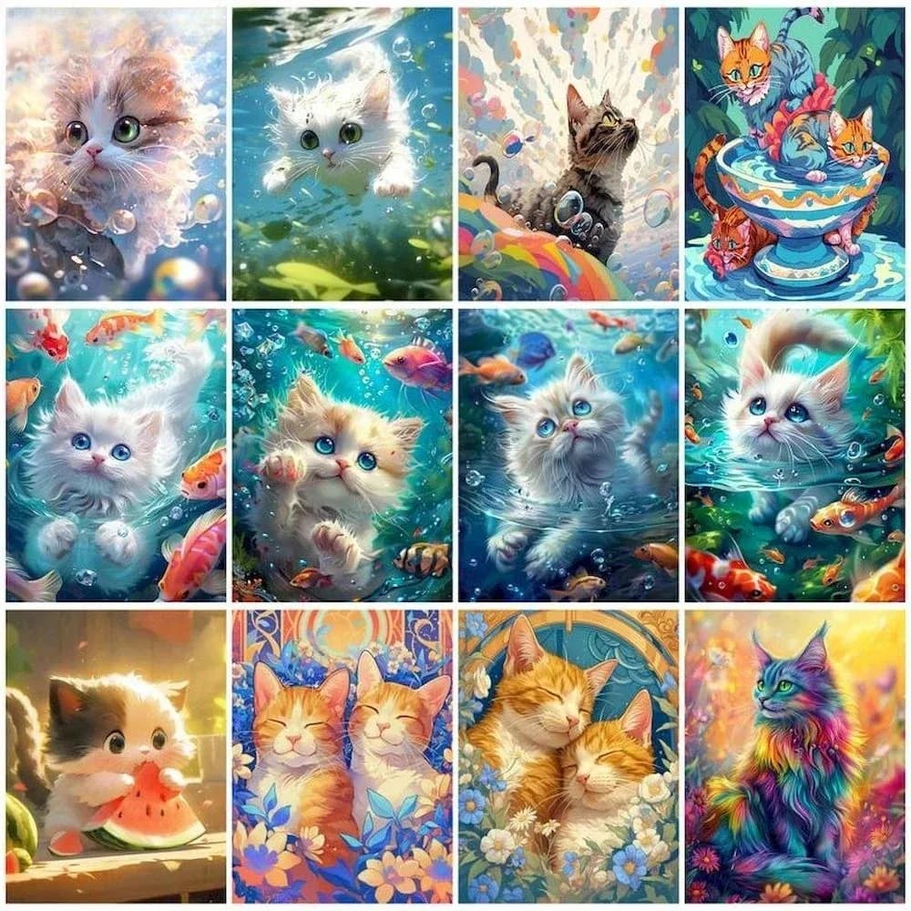 1pc frameless DIY Painting By Numbers Animal Set Acrylic Paints Picture Of Coloring By Numbers Handmade For Handiwork