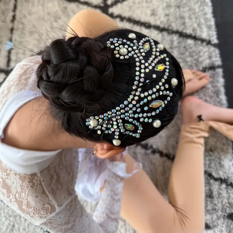 Copricapo per pattinaggio di figura Copricapo per prestazioni Studente Danza Accessori versatili per perle alla moda