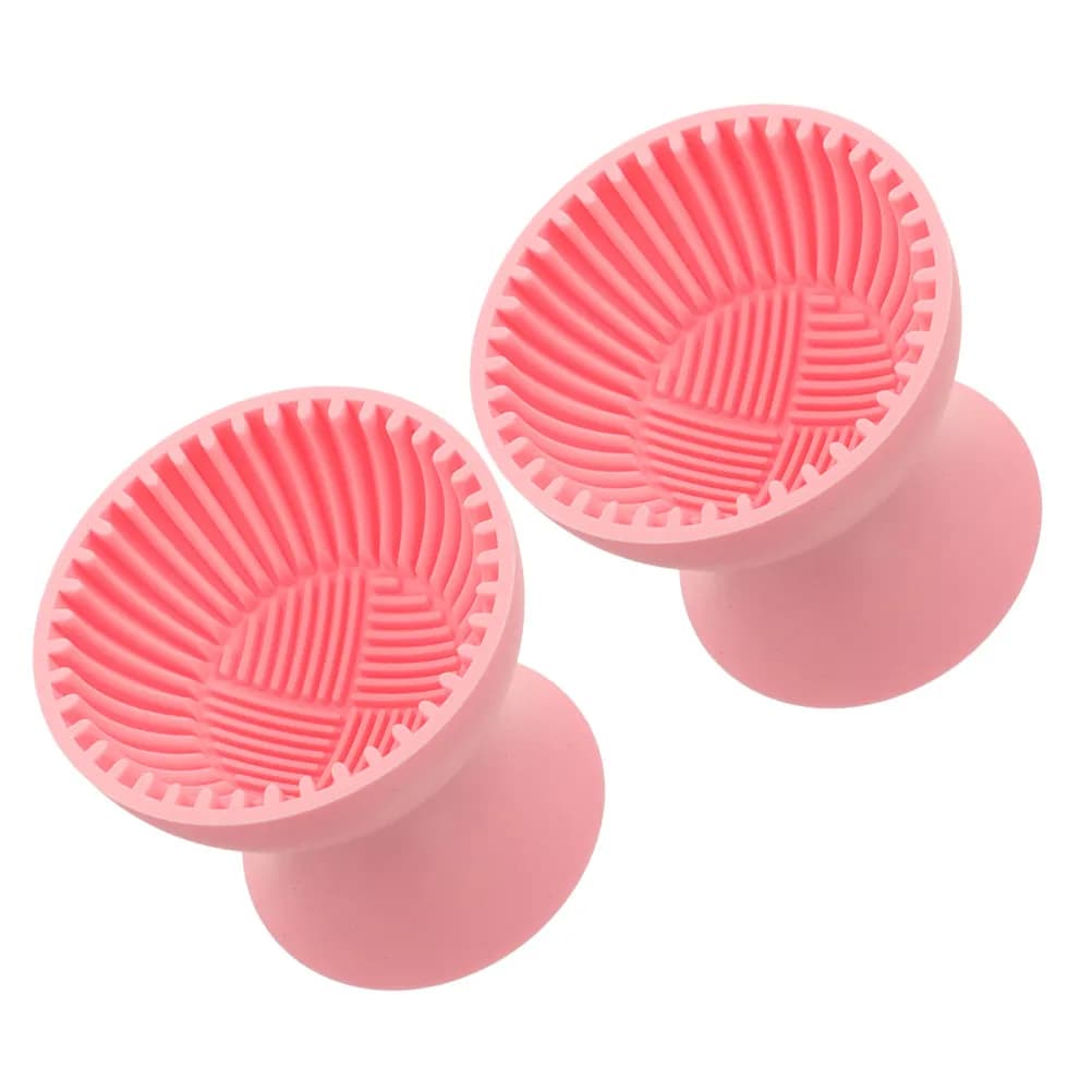 2 Pezzi Tazza Portatile in Silicone per Pulizia Pennelli da Trucco, Morbido Strumento da Viaggio Multifunzionale per Lavaggio e Pulizia Pennelli