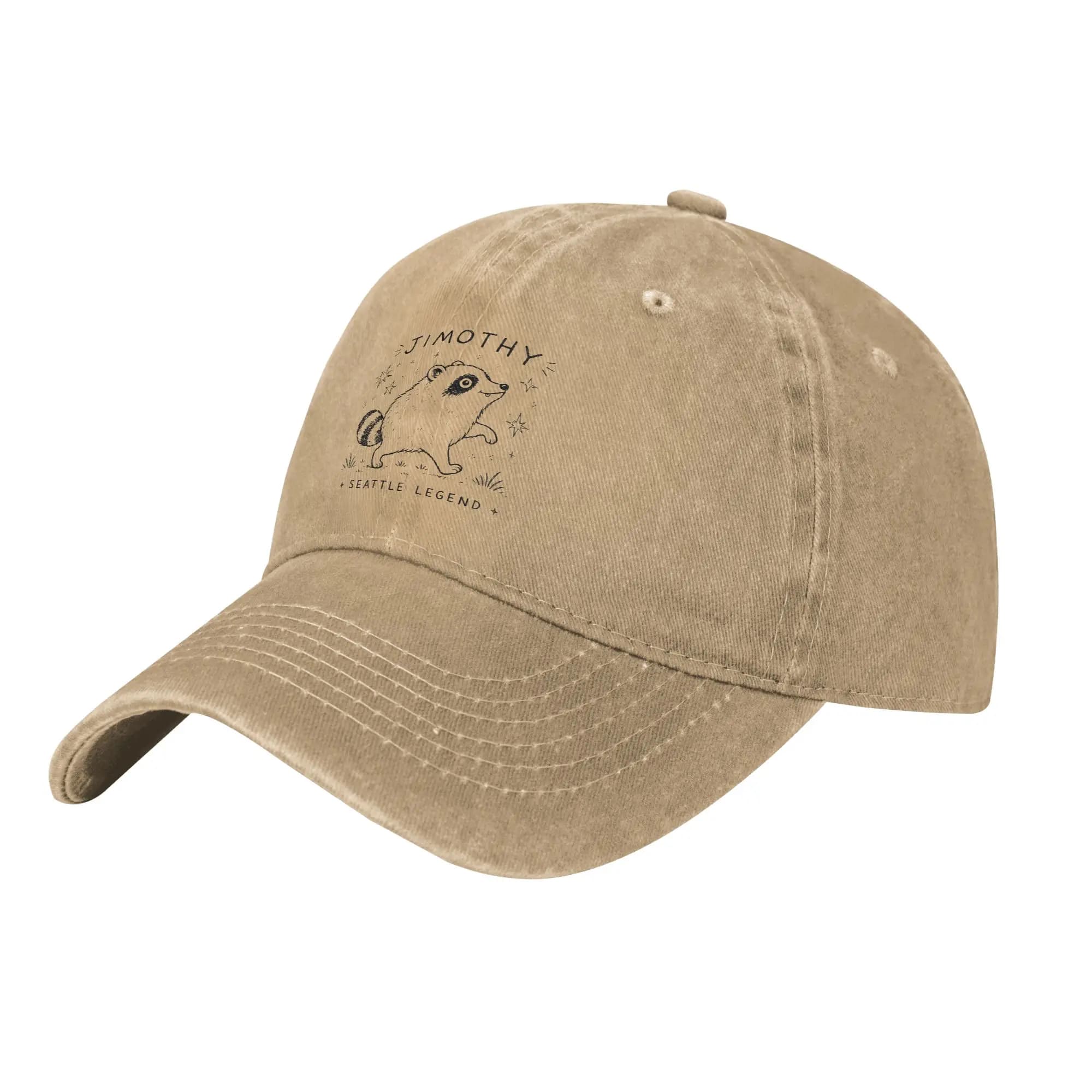 Protect Jimothy Raccoon Baseball Cap Classic Distressed Denim Washed Sun Cap Unisex Outdoor Running Golf Adjustable Caps Hat