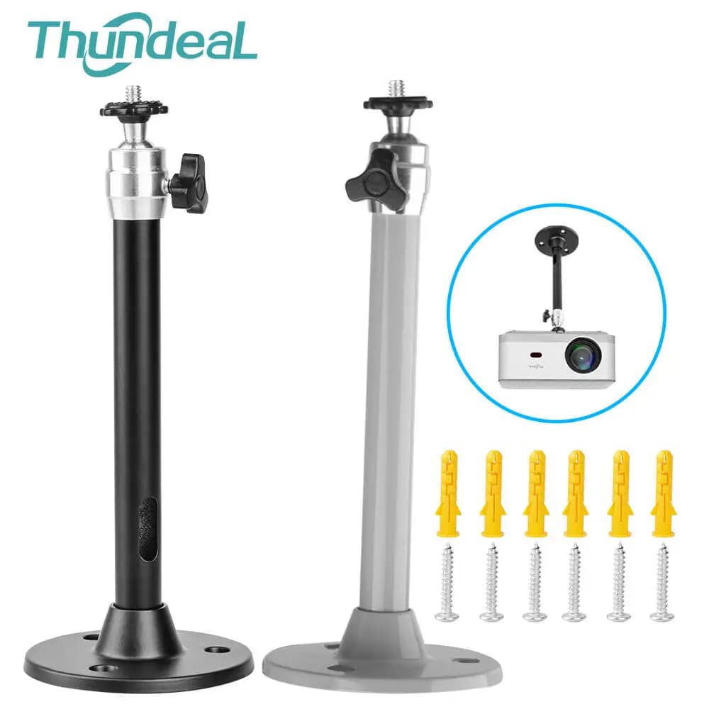 6mm Fotocamera Monopiedi Proiettore Treppiede Parete in metallo Montaggio a soffitto 1/4 Montaggio su gancio YG300 HY300 Pro TDA6W Mini Staffa per proiettore