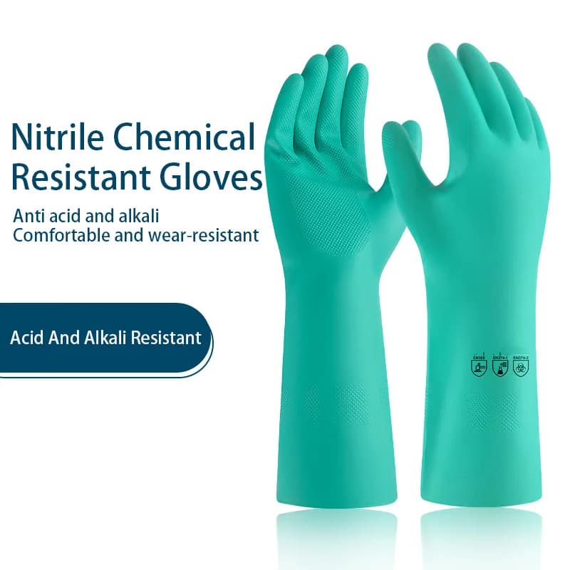 Gloves for washing dishes Rubber Latex Kitchen Waterproof Washing of clothes Industrial oil-resistant industrial gloves chemical durable