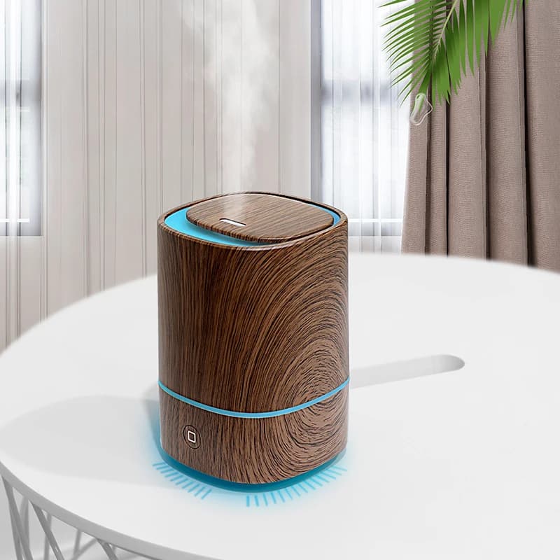 Diffusore di Aromi in Legno Miniaturizzato, Personalizzabile, Alimentato USB, 150ml, per Casa e Ambienti, Garanzia 1 Anno