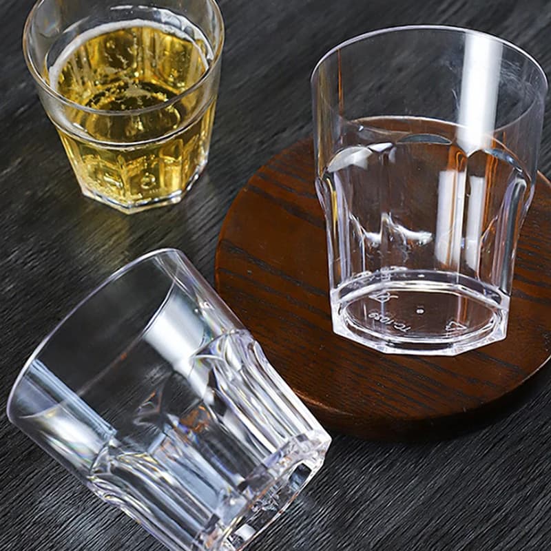 Tazze da birra in plastica acrilica Tazze addensate trasparenti a prova di caduta Wine Bar KTV Tazze da lavoro riutilizzabili Forniture da cucina