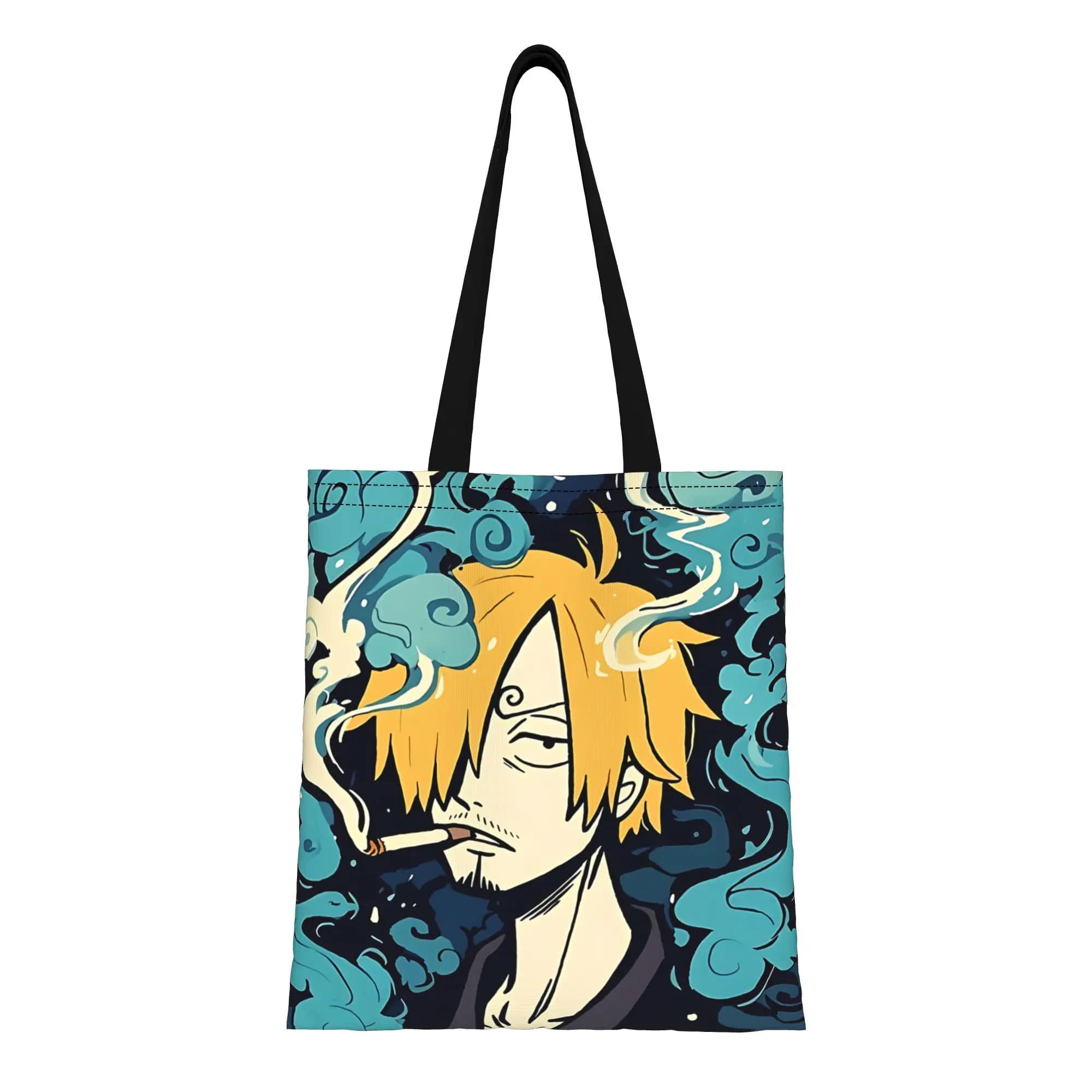 Borsa tote in tela riutilizzabile a doppio lato One Piece, borsa a tracolla Funko