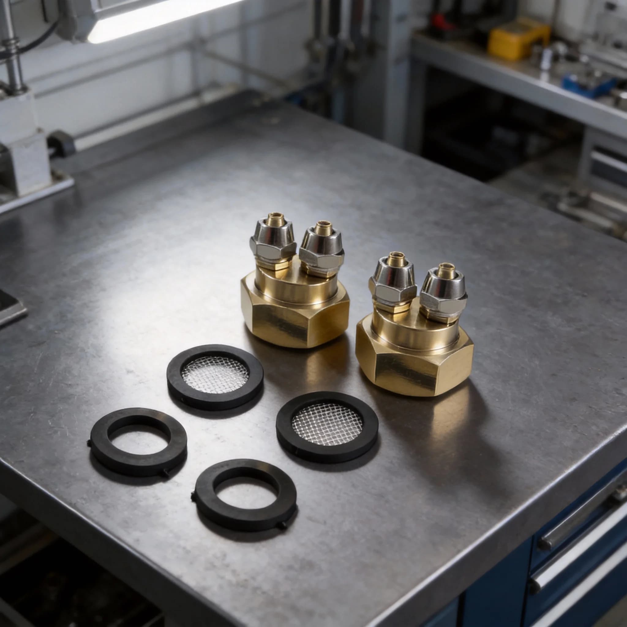 2 adattatori con 4 rondelle, da 3/4'' GHT femmina a 1/4'' doppio attacco per tubi, accessori per irrigazione a goccia