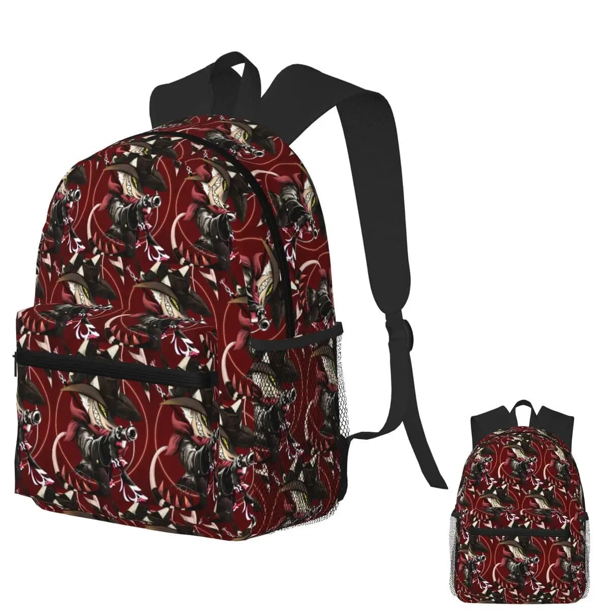 Anime Helluva Boss Striker Zaino per studenti Borsa da scuola Zaino da viaggio per escursionismo per uomo Donna Borse a tracolla per libri alla moda