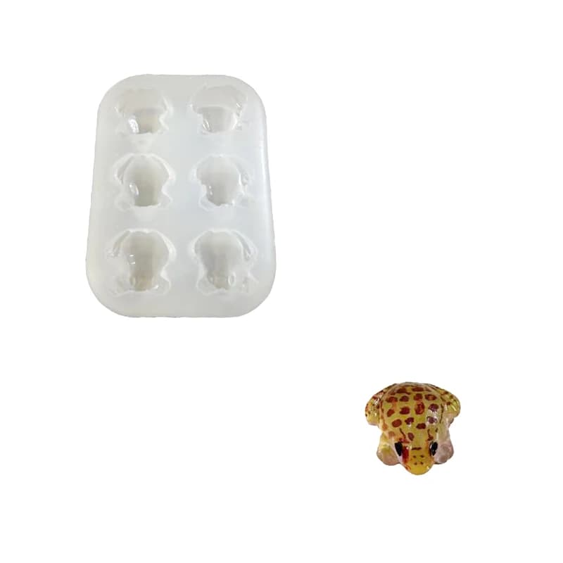 NUOVO Stampo in Silicone per Resina Epossidica a Forma di Piccola Rana, Set da 6 Pezzi, Stampo per Rane Fatte a Mano