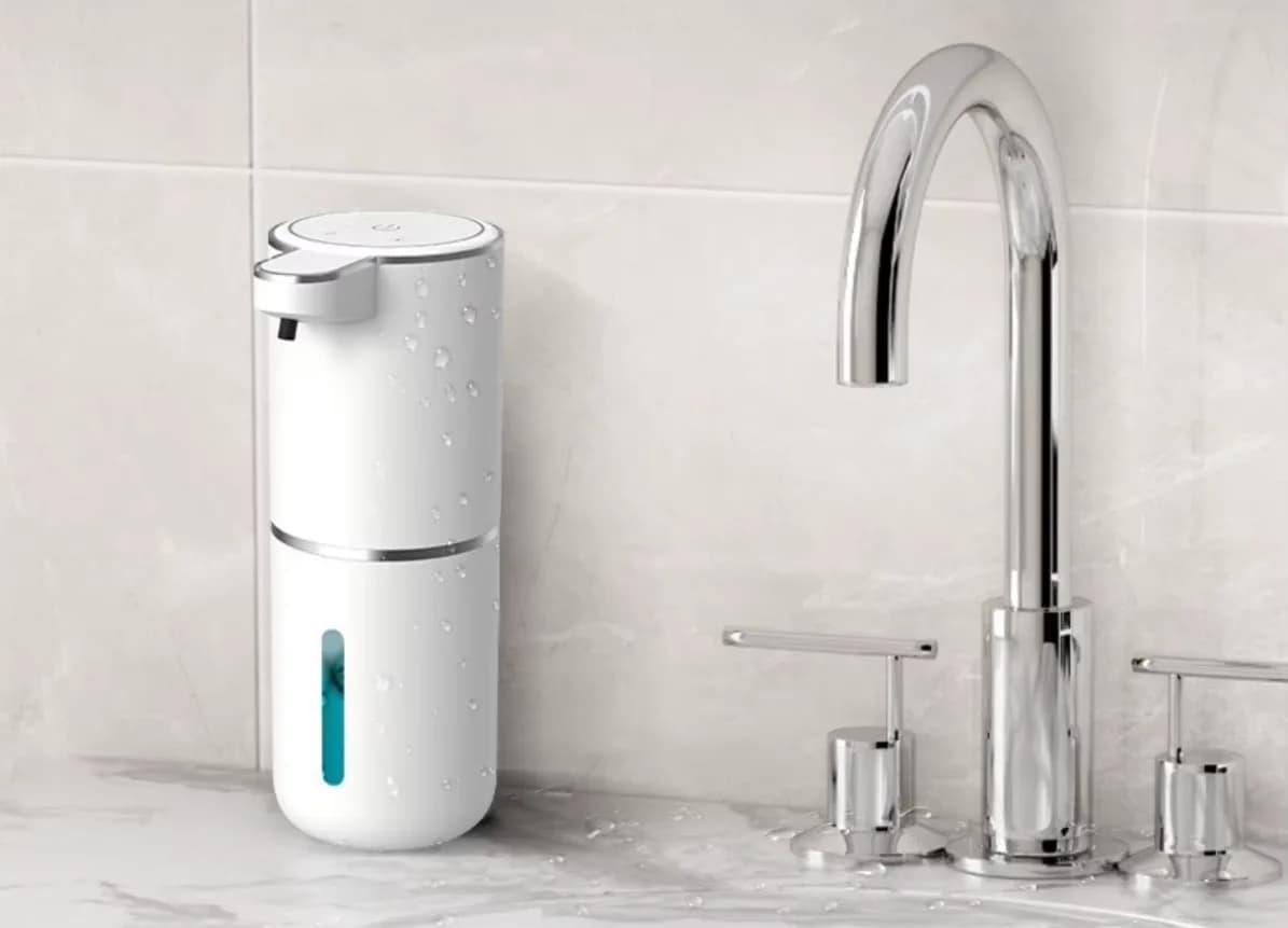 Automatic Foam Soap Dispensers Bathroom Smart Washing Hand Machine With USB Charging White High Quality ABS Material
