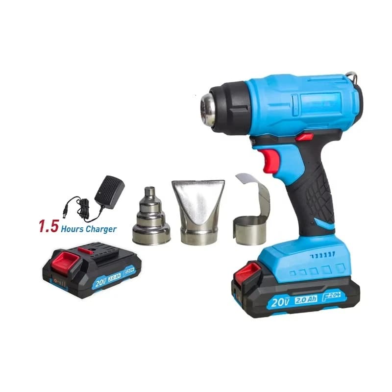Electric Power Tools 20V Cordless Heat Gun Kit with Rechargeable 2.0Ah Li-Ion Battery