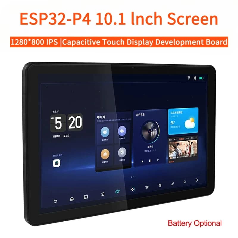 ESP32 P4 Scheda di sviluppo da 10.1 pollici Display Touch capacitivo 1280*800 Supporto schermo IPS WiFi6 BT5 per ESP-IDF Arduino LVGL