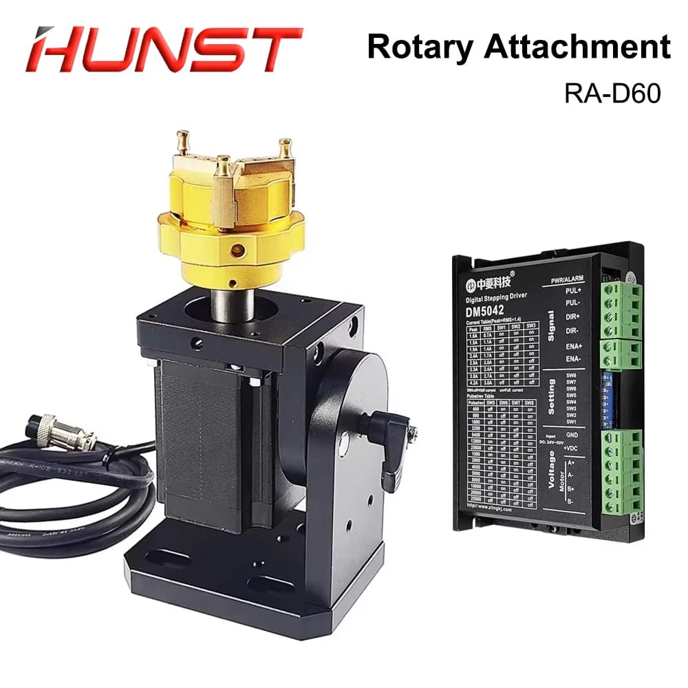 Hunst D69 D60 Laser Marking Machine Rotary Axis Chuck for Ring Bracelet Jewelry Engraving Auto Lock Rotary Attachment