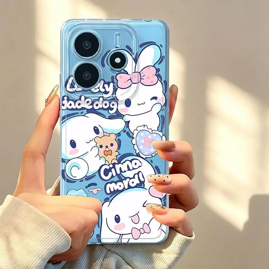 Lovely Sanrio Cinnamoroll Soft Phone Cover Case for Xiaomi Redmi Note 15 11S 10S 9 10 13C 11 A4 12S 14C 12 Note 13 14 Pro Plus
