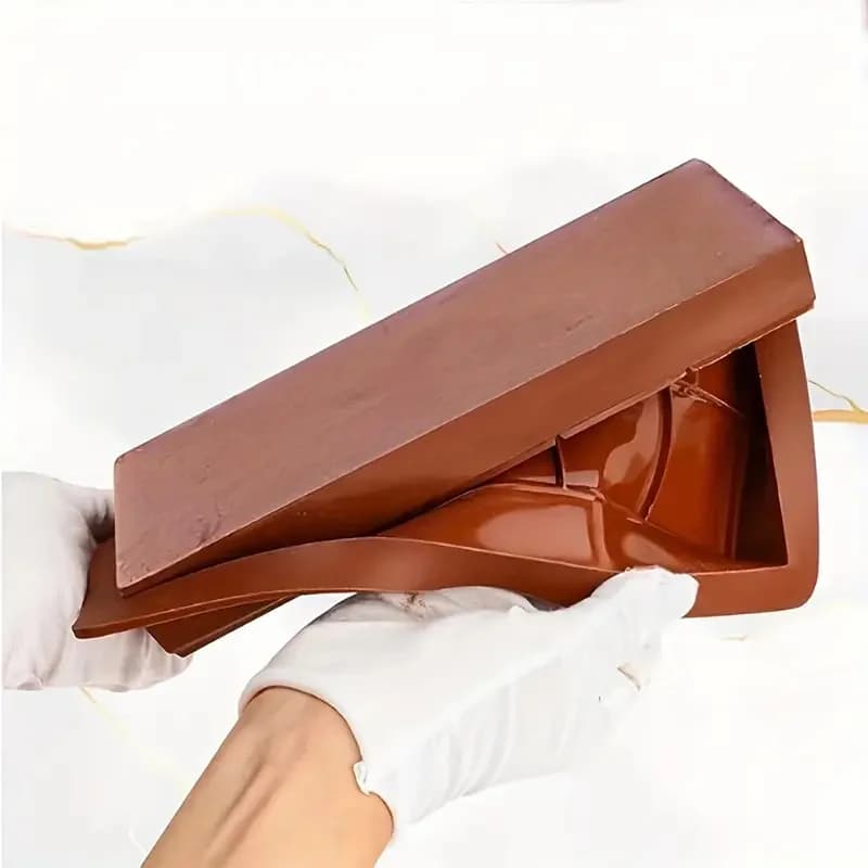 1pc Stampi per tavolette di cioccolato Barre in silicone Break Apart Stampo per fusione di cera Rettangolo a rilascio facile Stampi durevoli per proteine Regalo fatto a mano