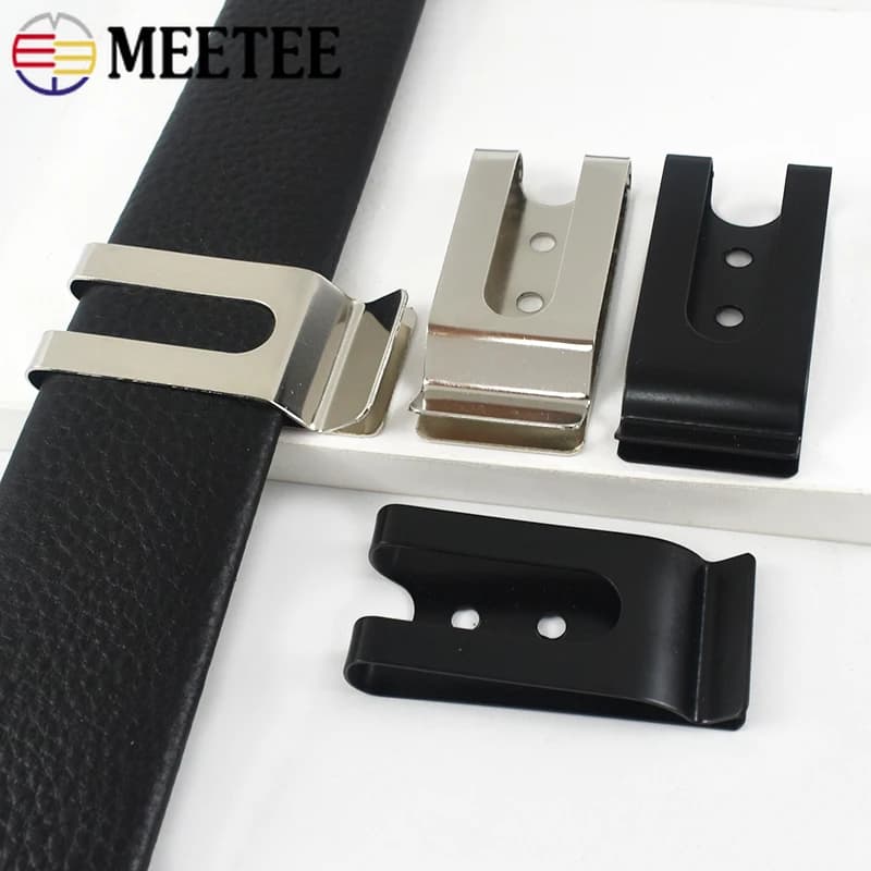 2/5/10 pezzi clip da cintura in metallo fibbia interfono fodero fori clip per cintura portafoglio tasca ganci ad anello vite accessori hardware fai da te