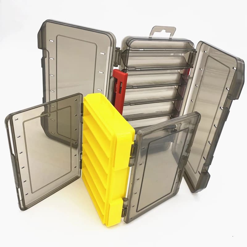 Double-sided bait box Fishing gear box Rigid bait box Storage box Fishing equipment box