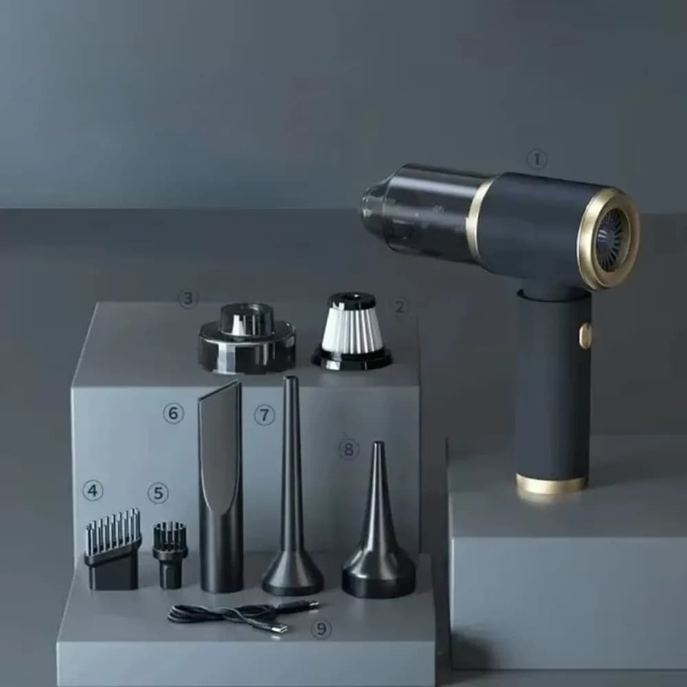Aspirapolvere per auto wireless multifunzionale Collettore di polveri elettrico portatile Letto per aspirapolvere in plastica