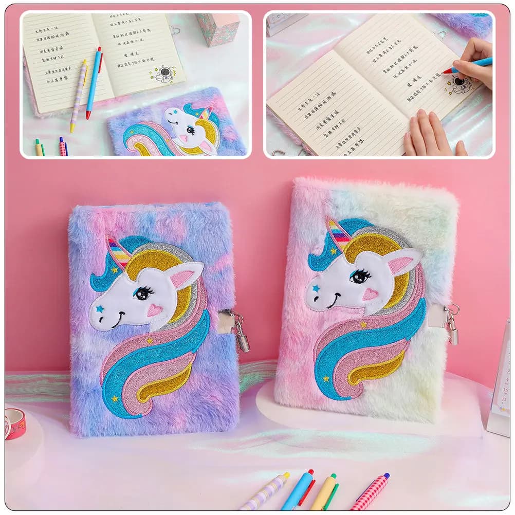Diario con unicorno per ragazze, agenda settimanale e mensile con copertina a fumetti, ideale per studenti, uffici, camere da letto e studio