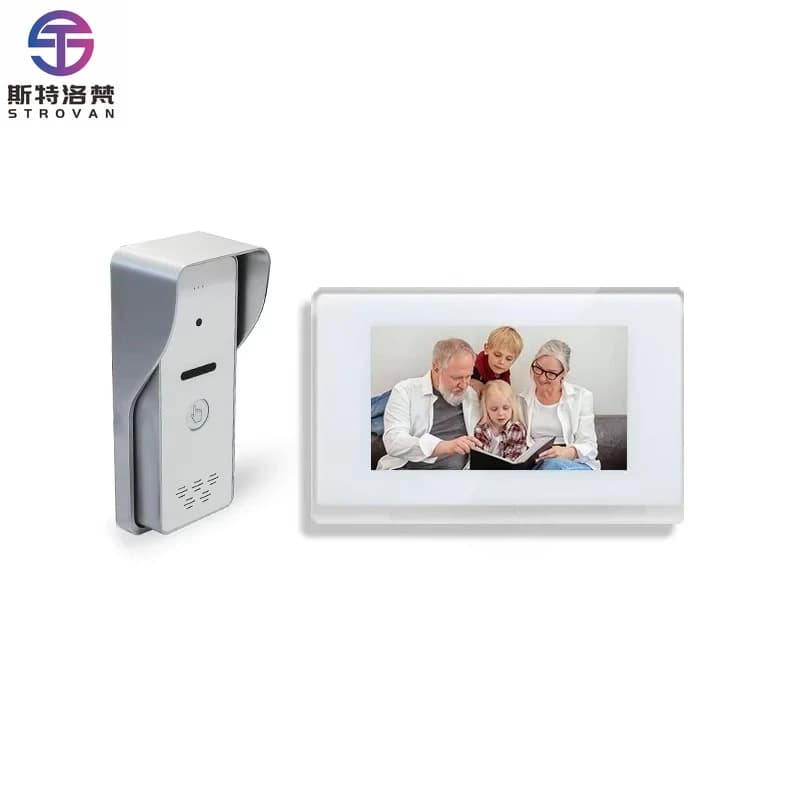 Campanello per porta intelligente Wifi Remock Sblocca porta Touch Screen Videocitofono Campanello domestico wireless con interno