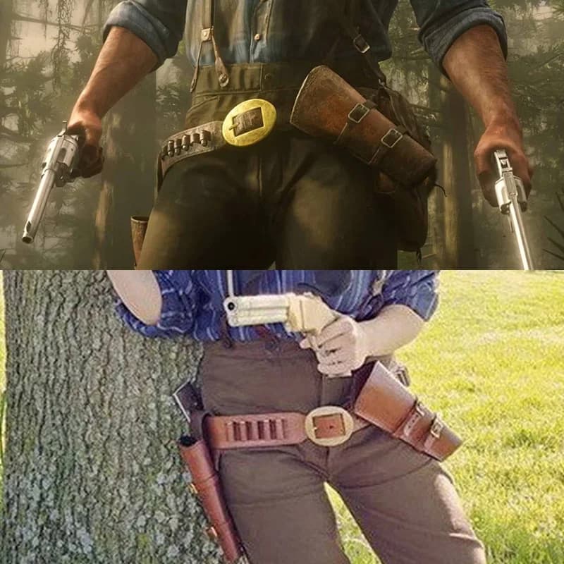 Old Wild West Western Revolver Fondina Cowboy Gunslinger Costume Cosplay Cintura per pistola Porta pistola Copertura per borsa Accessorio Steampunk