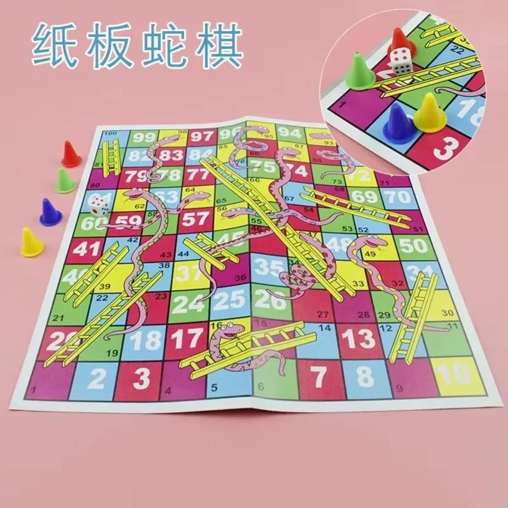 Divertenti serpenti e scale giochi di scacchi scacchiera pieghevole educativa per bambini giocattoli per bambini gioco da tavolo per regali di compleanno per feste