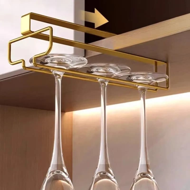 Armadietto per bicchieri da vino per la casa a parete Portabicchieri da cucina con piedino alto Portabottiglie decorativo Ideale per riporre e esposizione