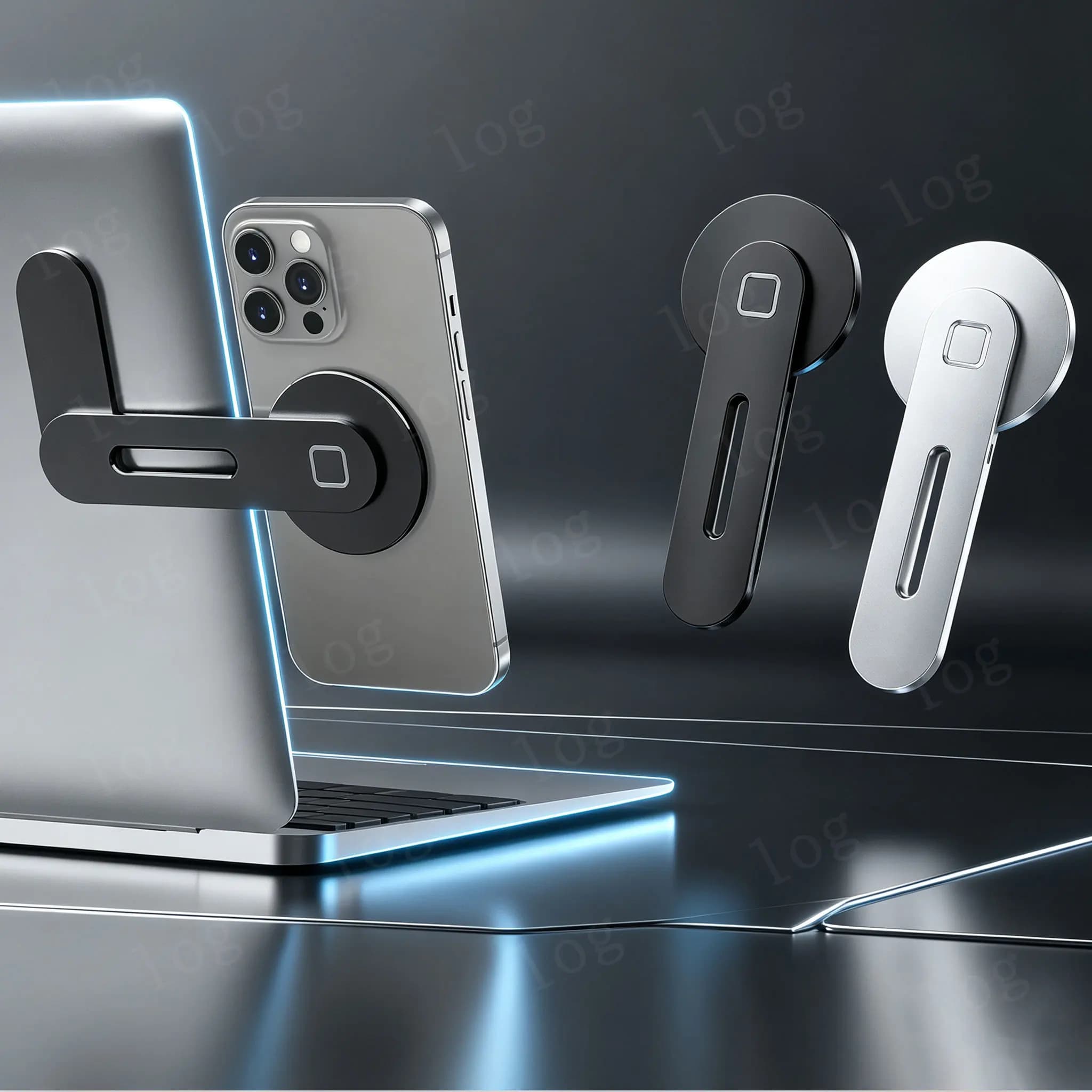 For MagSafe Foldable Magnetic Laptop Phone Holder Universal Side Stand for Computer Monitor iPhone 17 16 15 Series All Phones