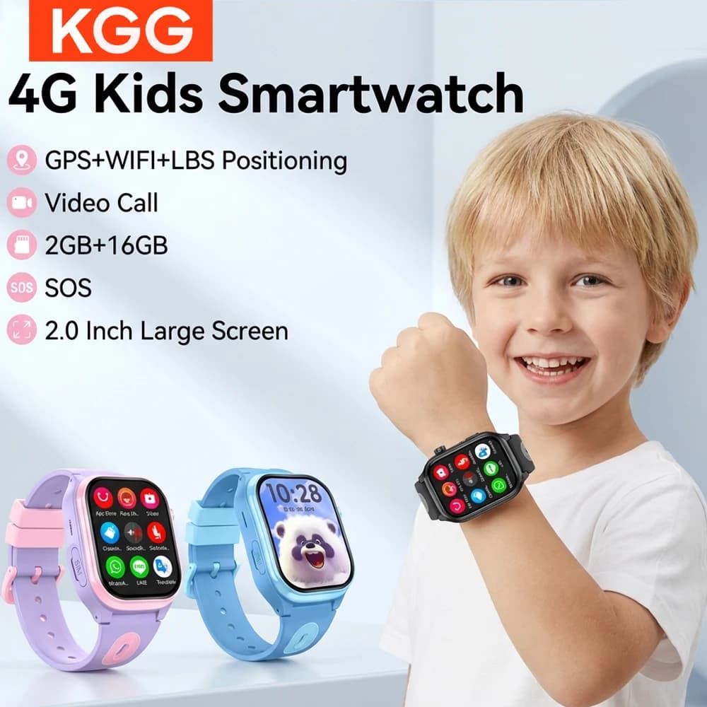 4G Kids Smart Watch GPS WIFI Video Call APP Download SOS Phone call Kids Smartwatch Tracker Location Girls Gift