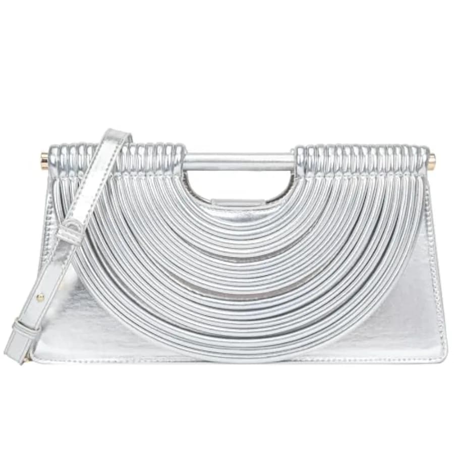 Borsa a tracolla/crossbody di design a mezzaluna in tessuto alla moda, pochette da sera, borsa a mano con manico superiore