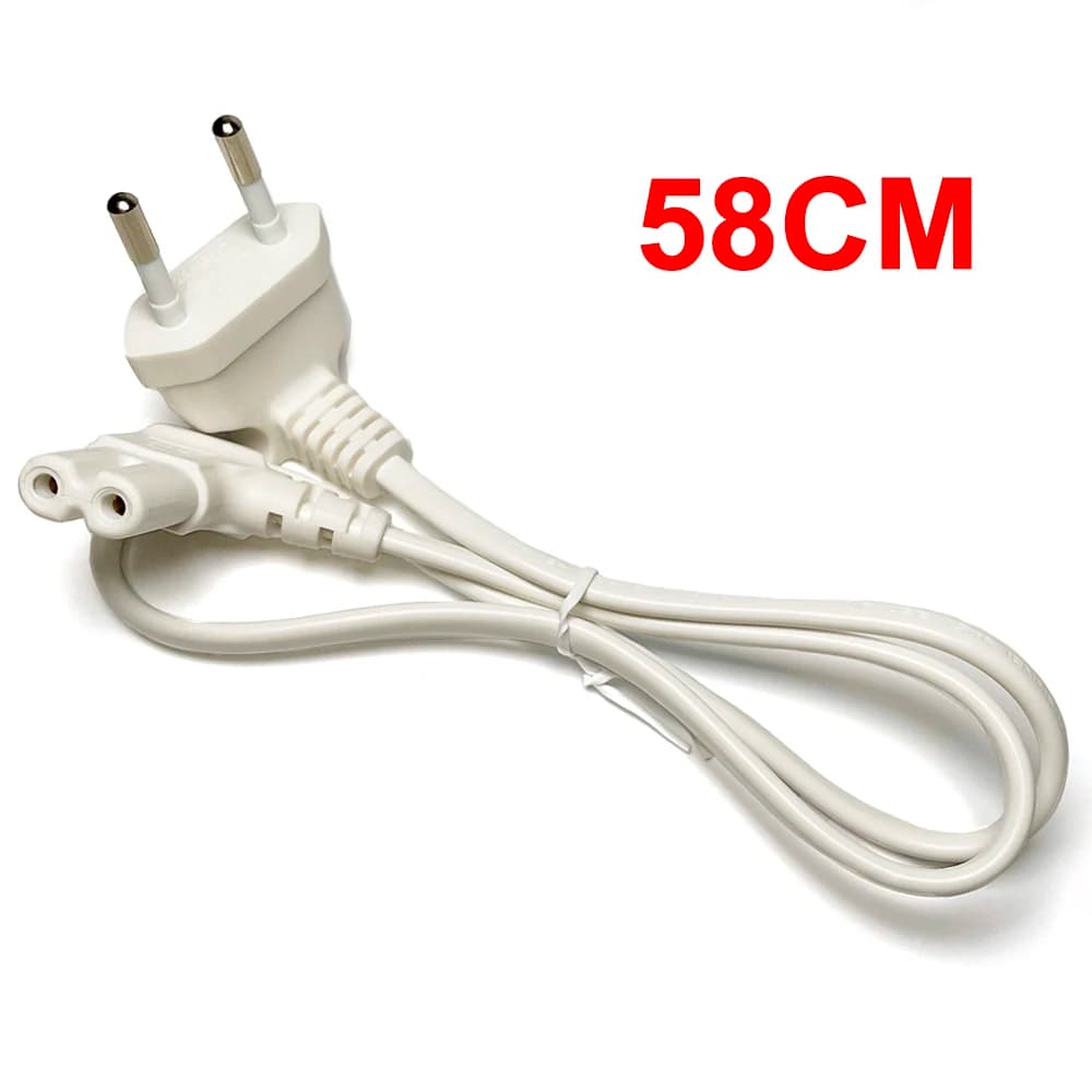Cavo di alimentazione CA bianco con angolo di 90 gradi per Samsung Philips Sony TV LED EU Schuko CEE7/16 a IEC C7 Cavo adattatore di alimentazione Cavo VDE