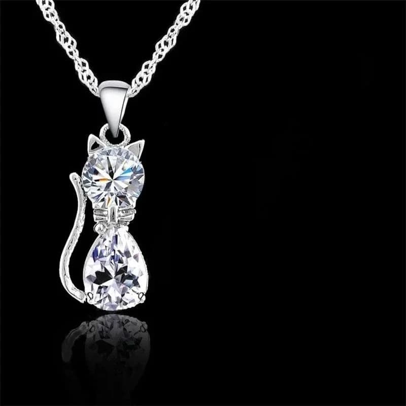1PCS inlaid sparkling crystal pendant necklace, including cute cat pendant necklace, suitable for birthday gifts for girlfriends and mothers2026 New Style