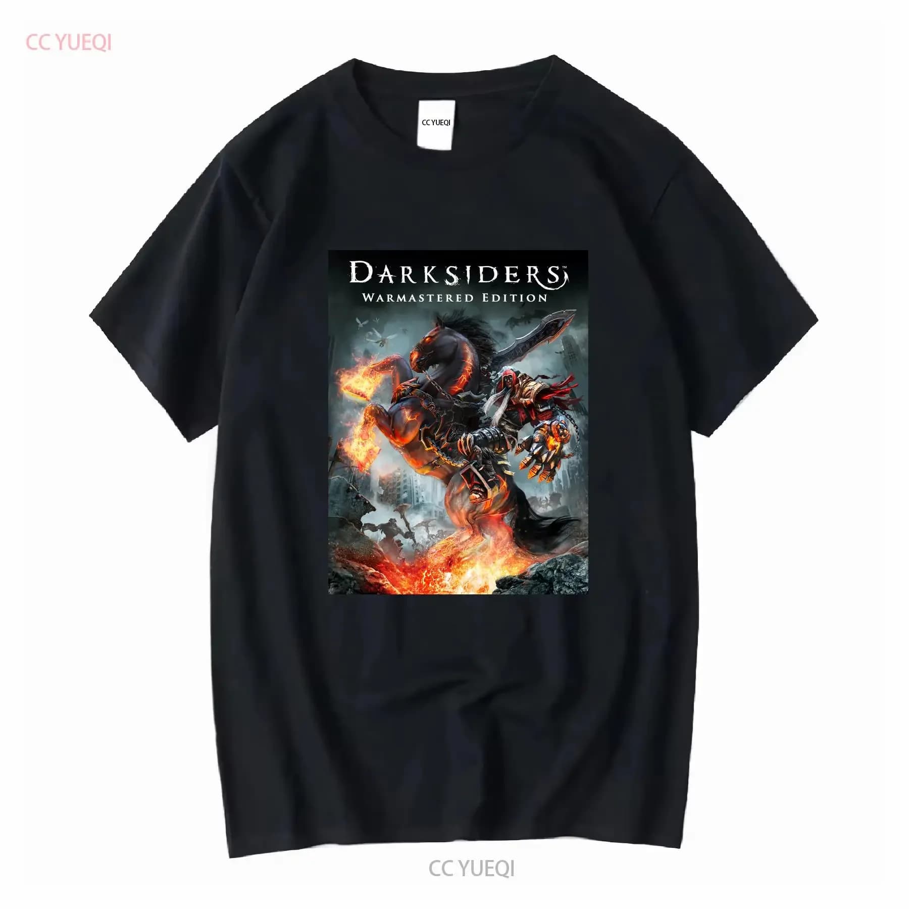 Nuova maglietta in cotone Darksiders da uomo taglia dalla S alla 3XL vintage lavato abiti firmati grafici homme Comodo unisex Versatile