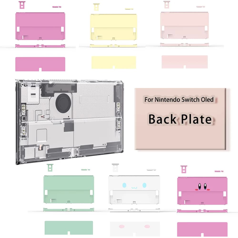 Set completo di piastra posteriore Shell per console OLED Nintendo Switch, cavalletto piastra posteriore di ricambio per accessori di gioco Oled NS Switch