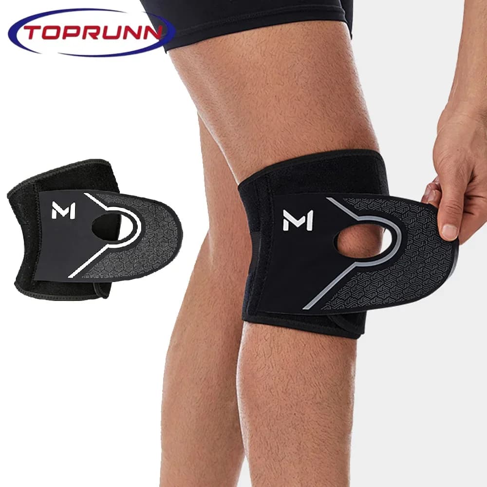 1 Pezzo Ginocchiera per Uomo e Donna, Ginocchiera per Lesioni al Menisco, Sollievo dal Dolore, Supporto Compressivo per Ginocchio con Stabilizzatori Laterali, per Corsa
