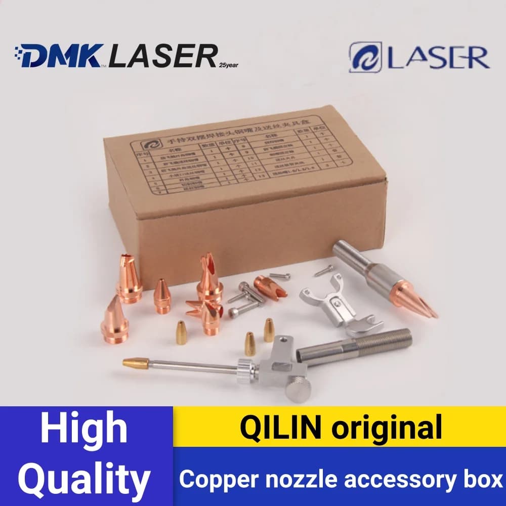 QILIN laser originale Doppio pendolo per saldatura ugelli in rame scatola di dispositivi per alimentazione filo accessorio per testa di saldatura BWT20S BWT21