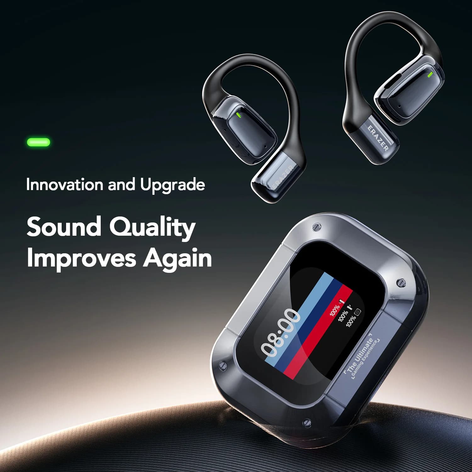 HTC NE25 Bluetooth V5.4 Cuffie Wireless Display digitale a LED Auricolari con riduzione del rumore Nuovo Super Long Endur