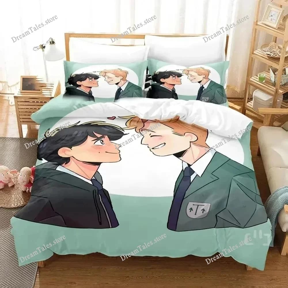 3D Printed Anime Heartstopper Bedding Set Boys Girls Twin Queen Size Duvet Cover Pillowcase Bed Kids Adult Home Textileextile